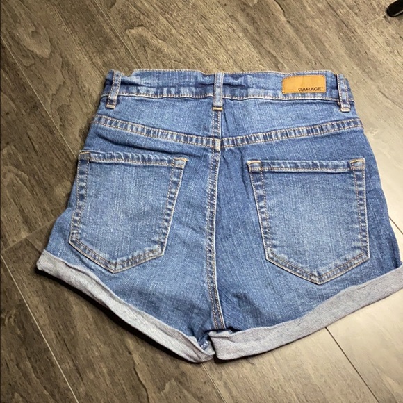Garage High Waisted Denim Shorts - Picture 2 of 3